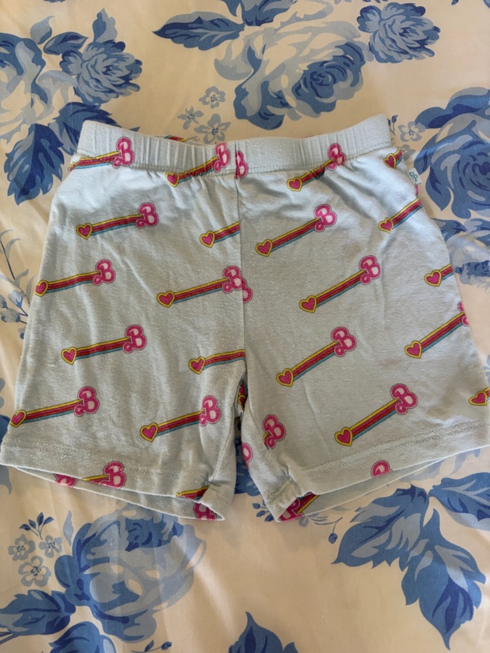 Barbie x Posh Peanut rainbow heart biker shorts 2T